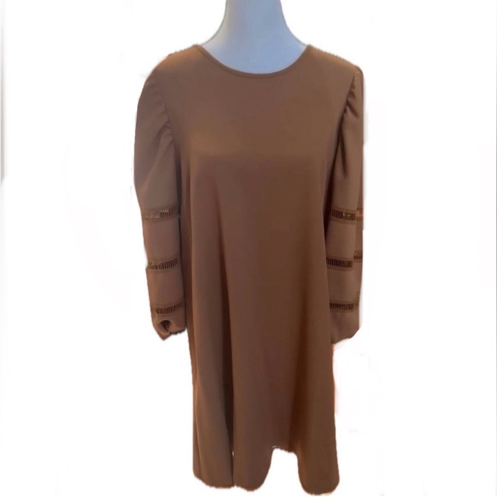 See By Chloe Midi Mustard Dress With Bell Sleeves. Size 4-6